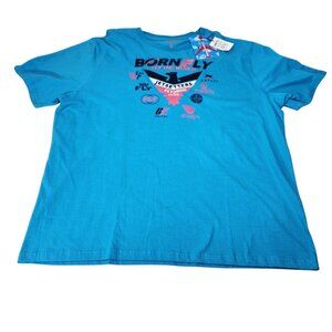 Born Fly Men's Embroidery Blue Cloud Hoppers T-Shirt NWT Size 3X Large (14)